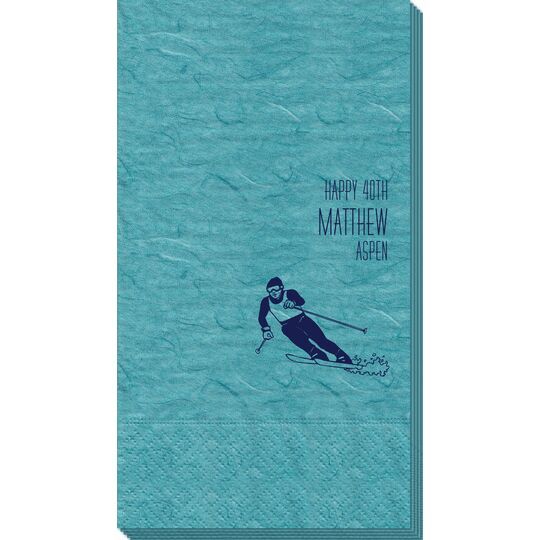 Skier  on the Slopes Bali Guest Towels